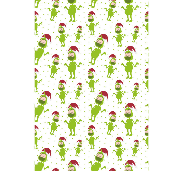 Estor salón Feliz navidad con cara de mascara - TenVinilo