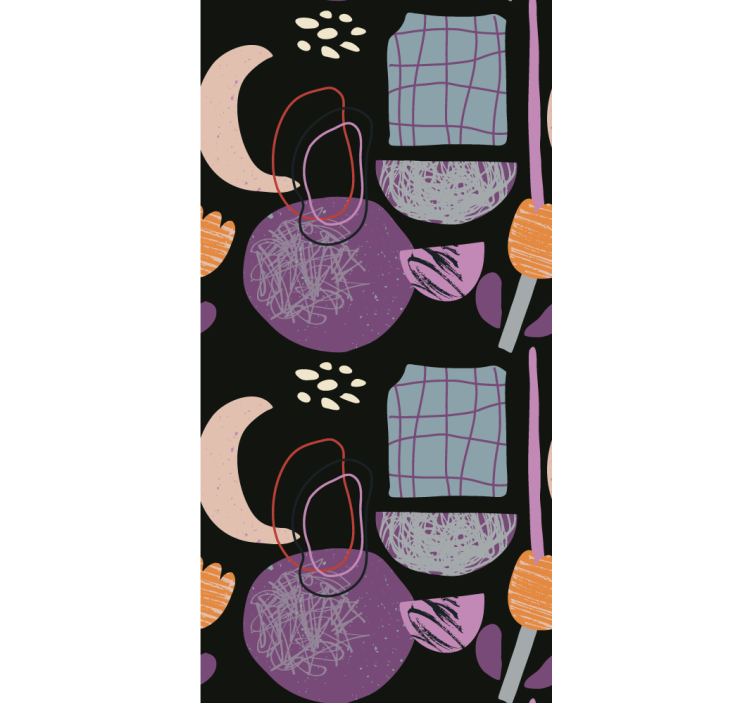 Cortina roller moderno patrón de forma abstracta - TenVinilo