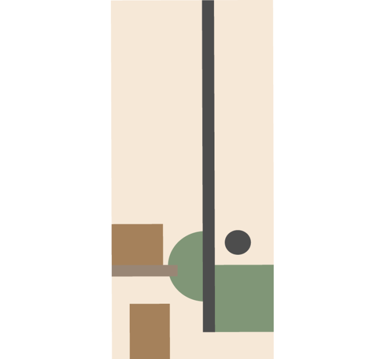 Cortina roller moderno composición abstracta geométrica - TenVinilo