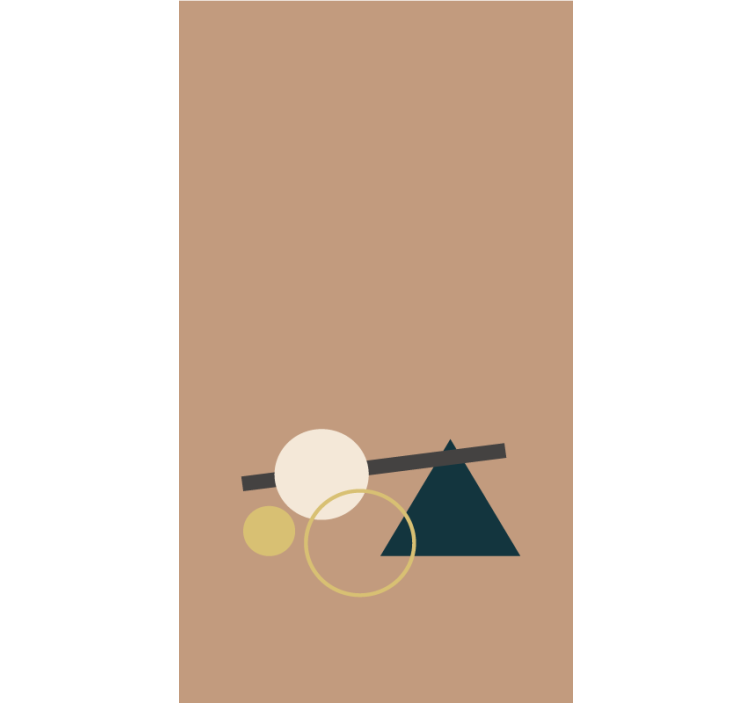 Cortina roller moderno equilibrio de formas geométricas - TenVinilo