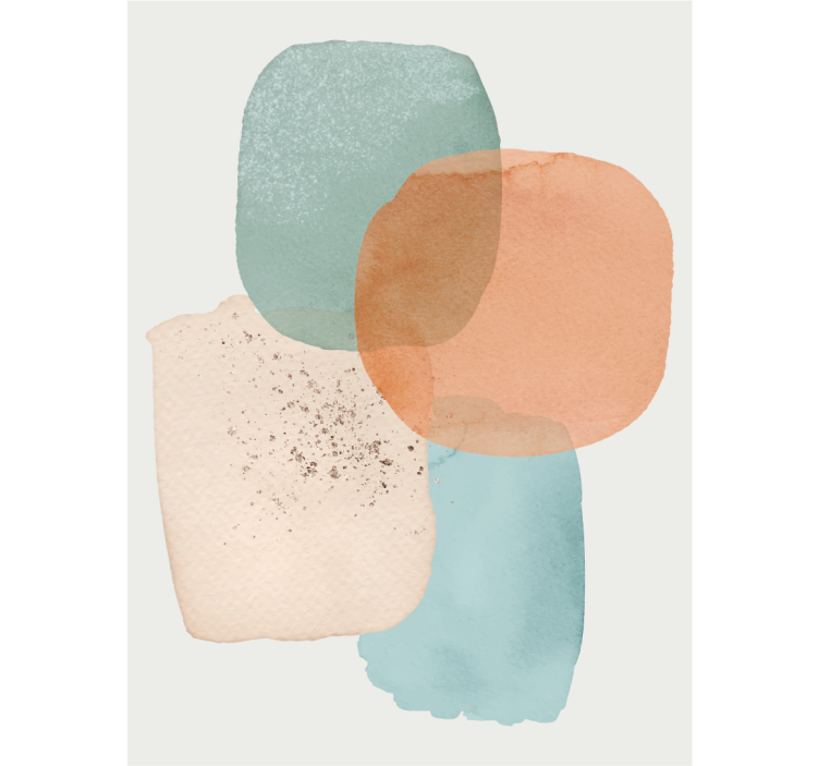 Cortina roller moderno manchas de colores geométricas - TenVinilo