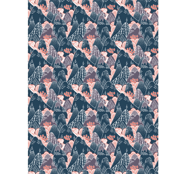 Cortina roller nórdico montaña y ríos - TenVinilo