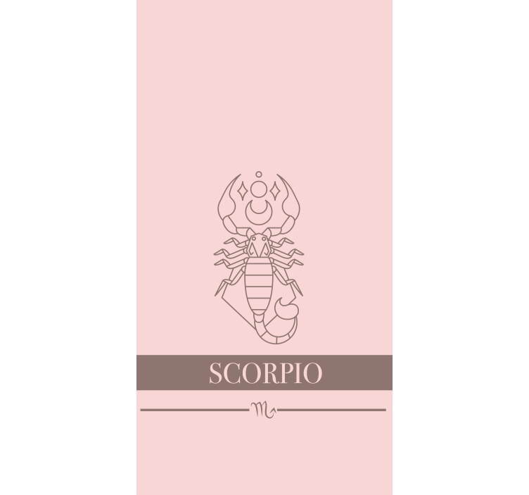 Cortina roller diseño zodiacal escorpio rosa - TenVinilo