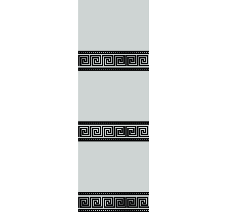 Cortina roller elegante patrones geométricos negros - TenVinilo