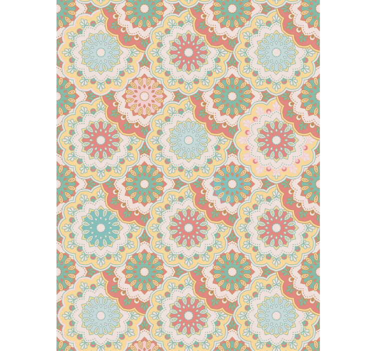 Cortina roller floral patrones florales intrincados - TenVinilo