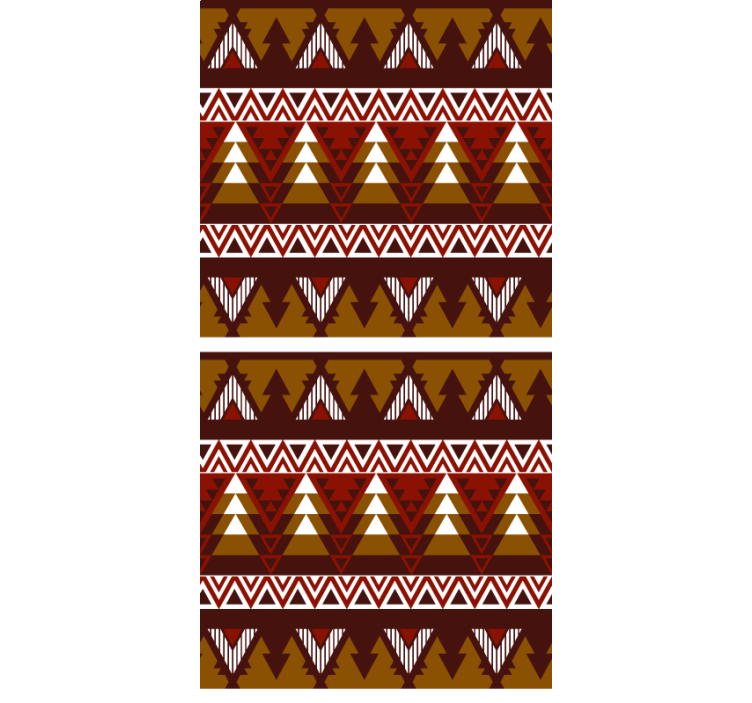 Cortina roller nórdico patrón geométrico de bosque - TenVinilo