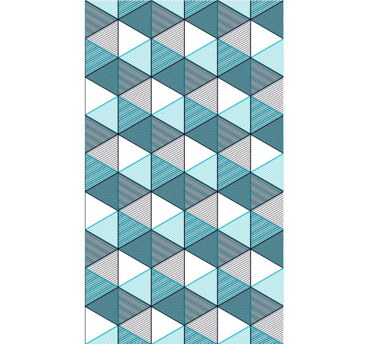 Estor patrón ilusión de cubo geométrico - TenVinilo