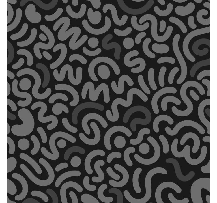 Estor para salón líneas redondeadas negras abstractas - TenVinilo