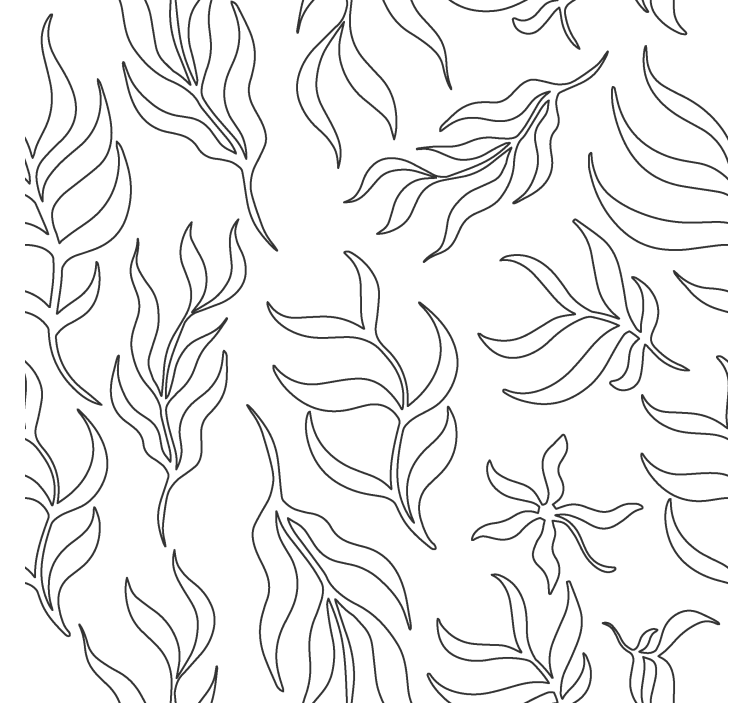 Cortina roller moderno silueta floral - TenVinilo