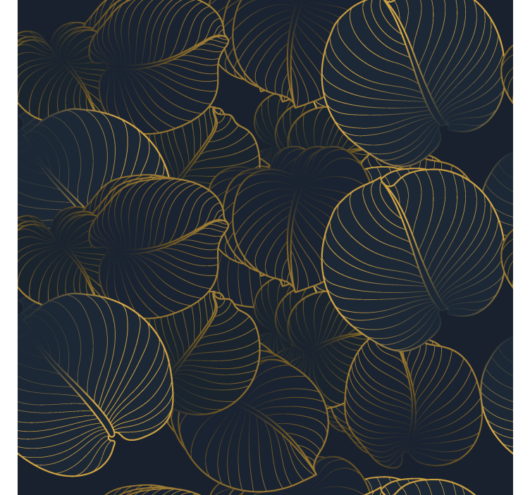 Cortina roller elegante patrón de hojas grandes - TenVinilo