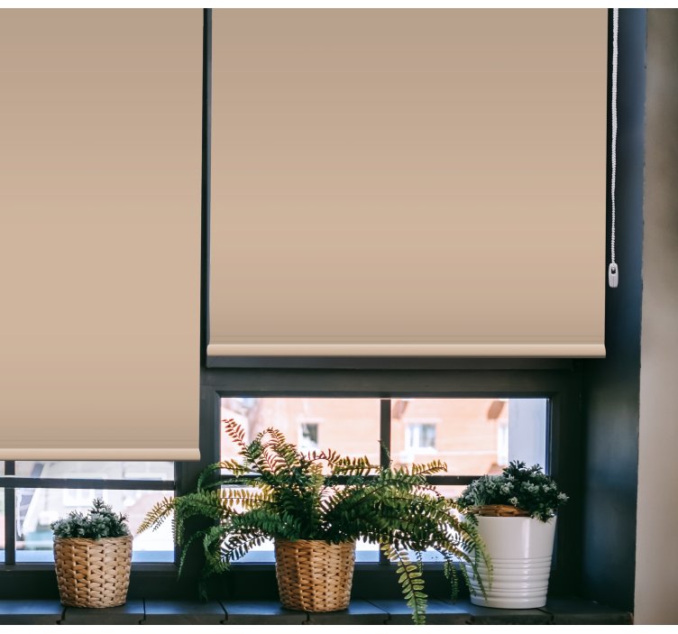 Cortina roller black out exhibición de vegetación natural - TenVinilo