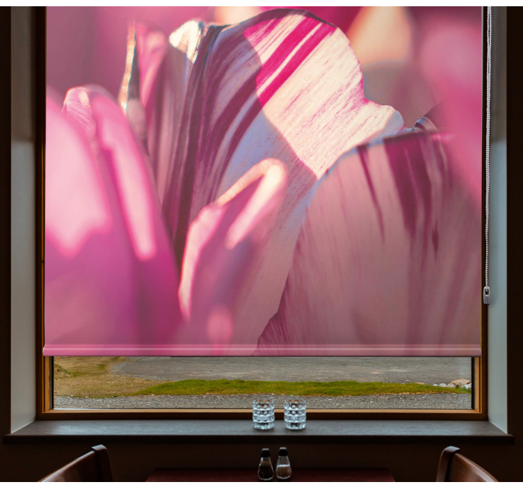 Cortina roller color esencia floral abstracta - TenVinilo