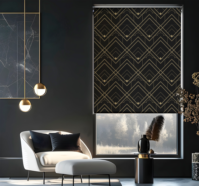 Cortina roller elegante patrón vectorial - TenVinilo