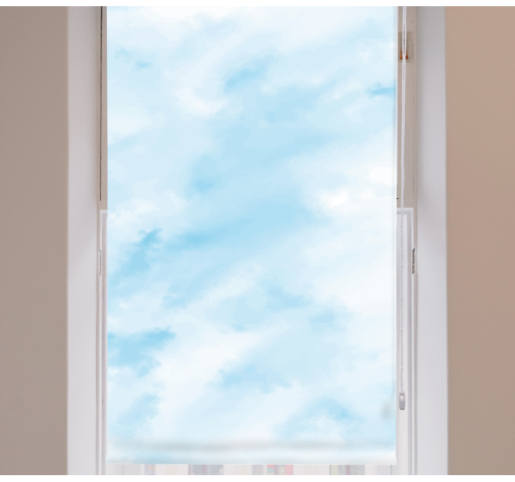 Cortina roller nubes cielo azul borroso - TenVinilo