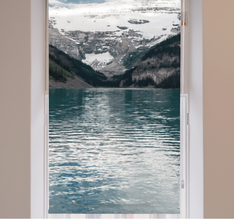 Cortina roller original reflejos del lago de montaña - TenVinilo