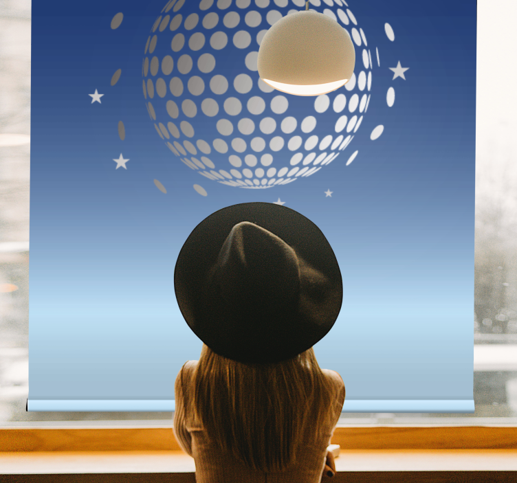 Cortina roller original vista abstracta de discoteca - TenVinilo