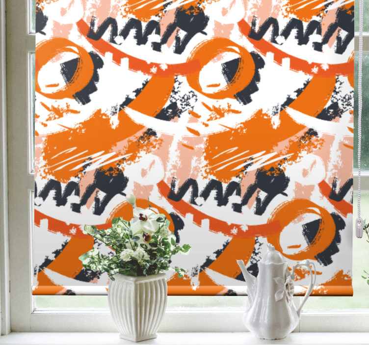 Cortina roller textura motivo circular abstracto - TenVinilo