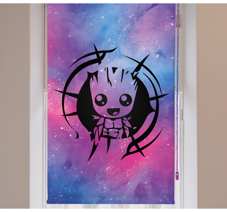 Cortina roller TV diseño de personajes de dibujos animados - TenVinilo