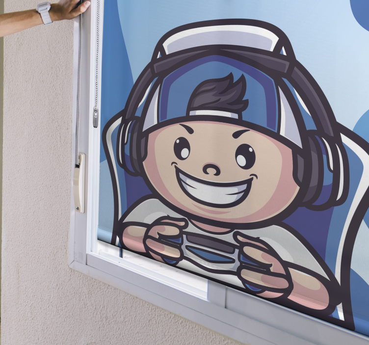 Cortina roller geek personaje alegre - TenVinilo