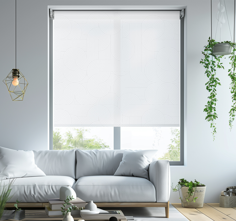 Estor blanco patrón de rayas - TenVinilo