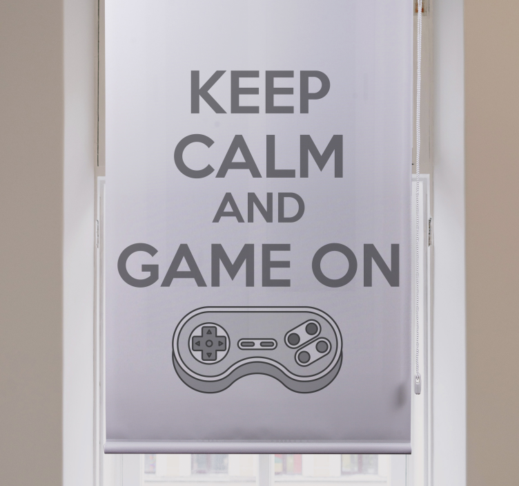Estor enrollable gamer "Keep calm and game on" - TenVinilo