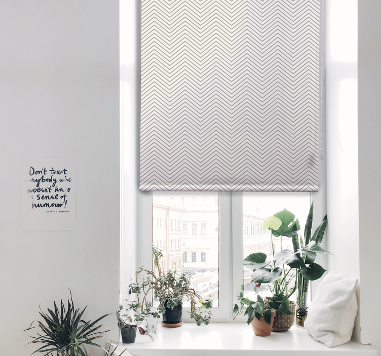 Estor estilo nórdico con lineas grises - TenVinilo