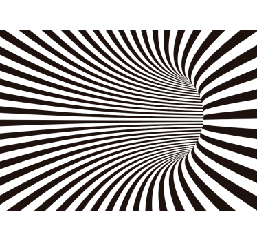 Cortina roller negra túnel curvado 3d - TenVinilo