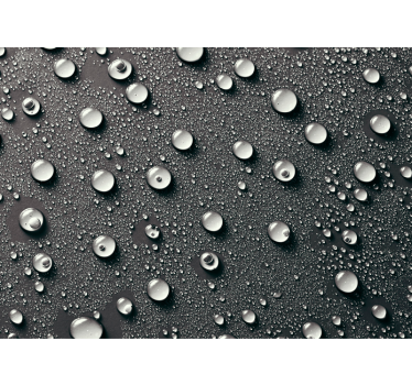 Cortina roller negra fondo gris baño con burbujas - TenVinilo