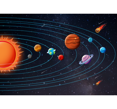 Cortina roller negra animación del espacio para niños - TenVinilo