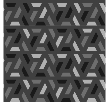 Estor para salón triángulos geométricos tonos negros - TenVinilo