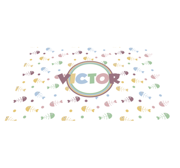 Individual mesa infantil concepto peces vivos - TenVinilo