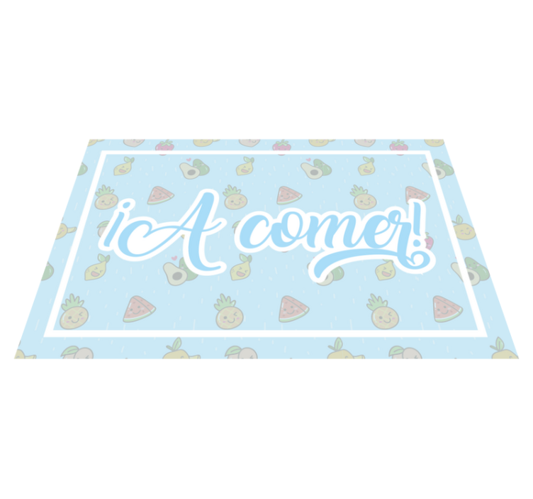 Mantel individual infantil de frutas felices - TenVinilo