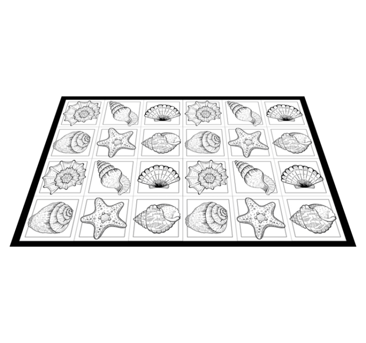 Individual original mesa motivo de conchas - TenVinilo