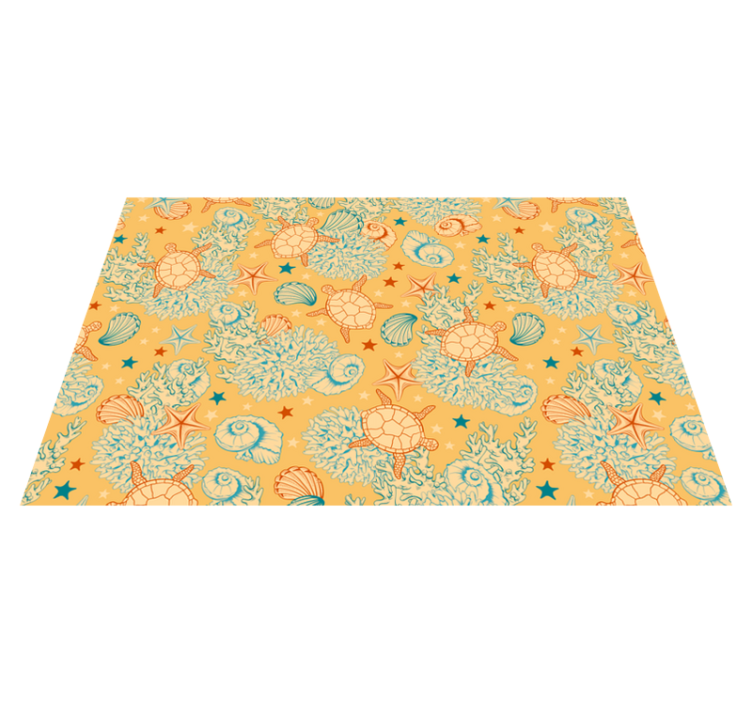 Individual original mesa vajilla con patrón de concha - TenVinilo