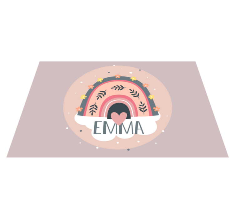 Individual mesa infantil diseño floral arcoíris - TenVinilo