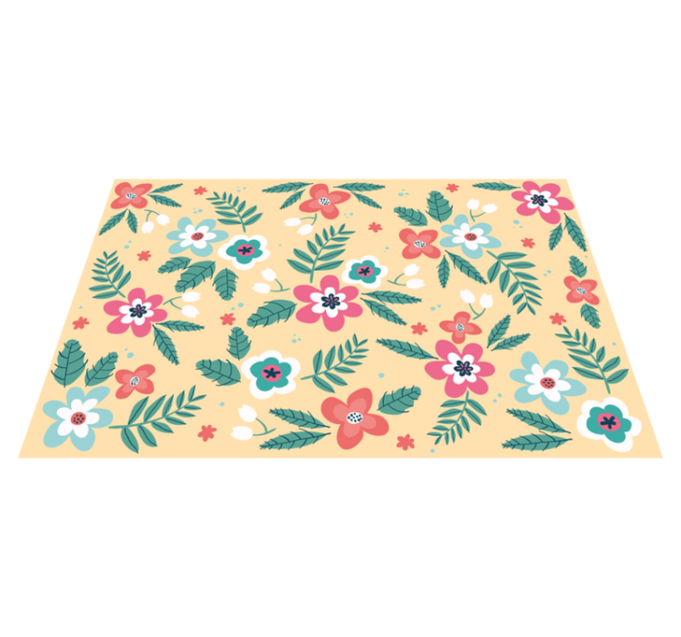 Individual original mesa diseño floral - TenVinilo