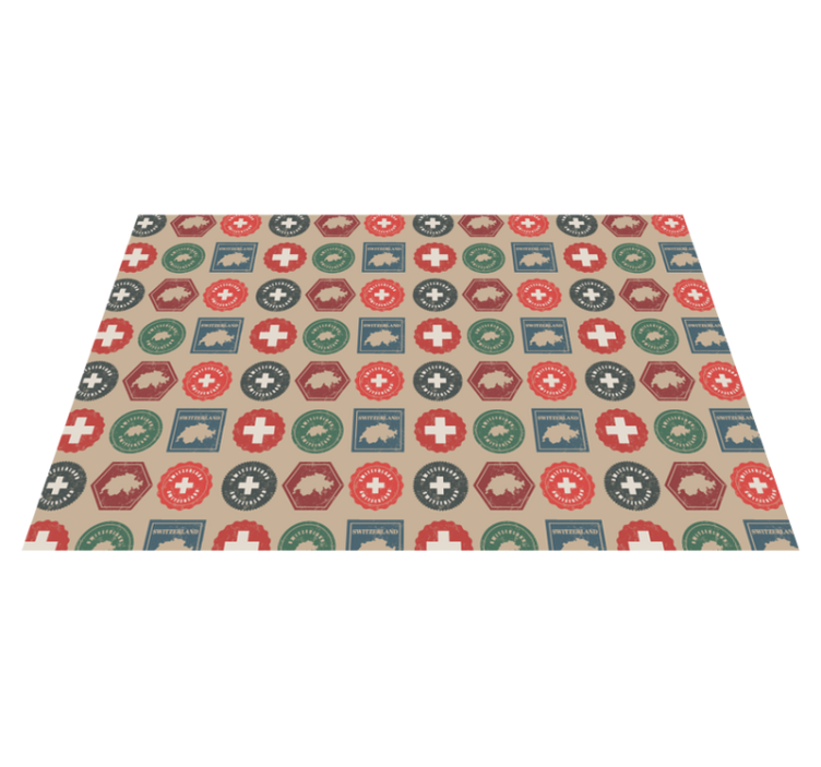 Individual original mesa sello bandera suiza - TenVinilo