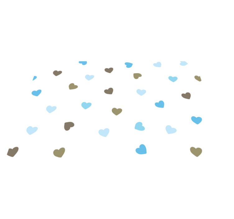 Individual original mesa patrón de corazones coloridos - TenVinilo