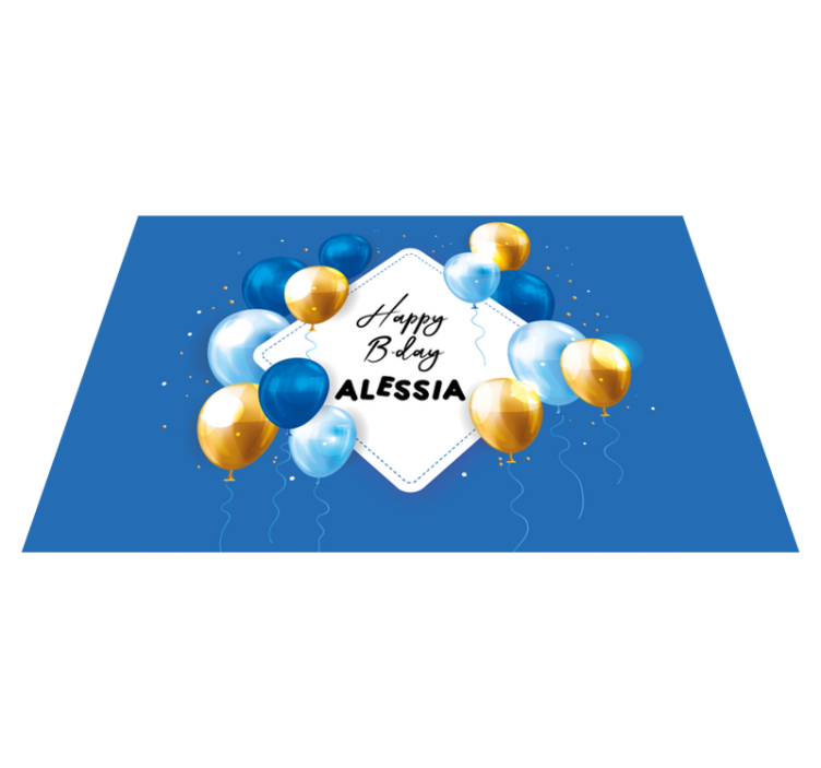 Individual mesa infantil celebración de globos de cumpleaños - TenVinilo