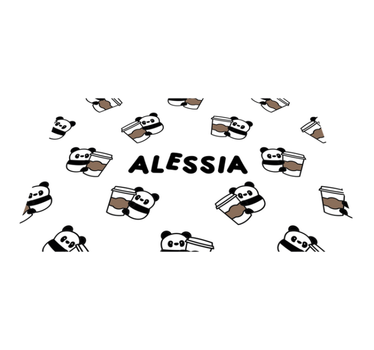 Individual mesa infantil personajes de panda adorables - TenVinilo