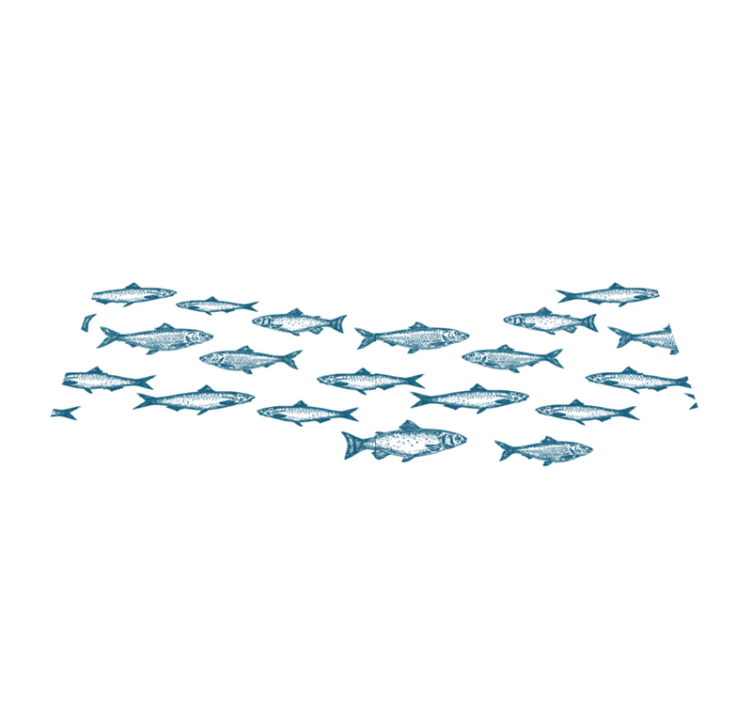 Individual original mesa patrón de peces nadadores - TenVinilo