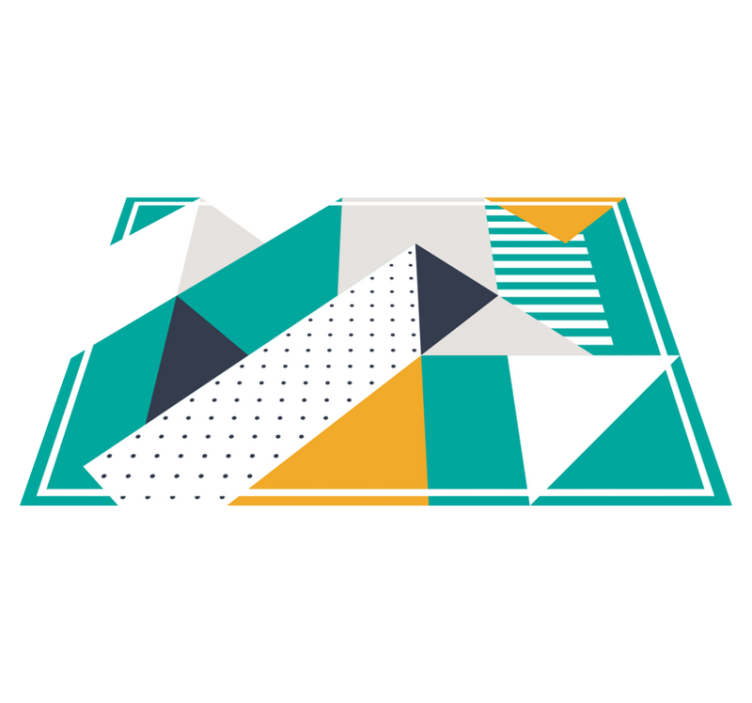 Individual mesa moderno con formas geométricas - TenVinilo