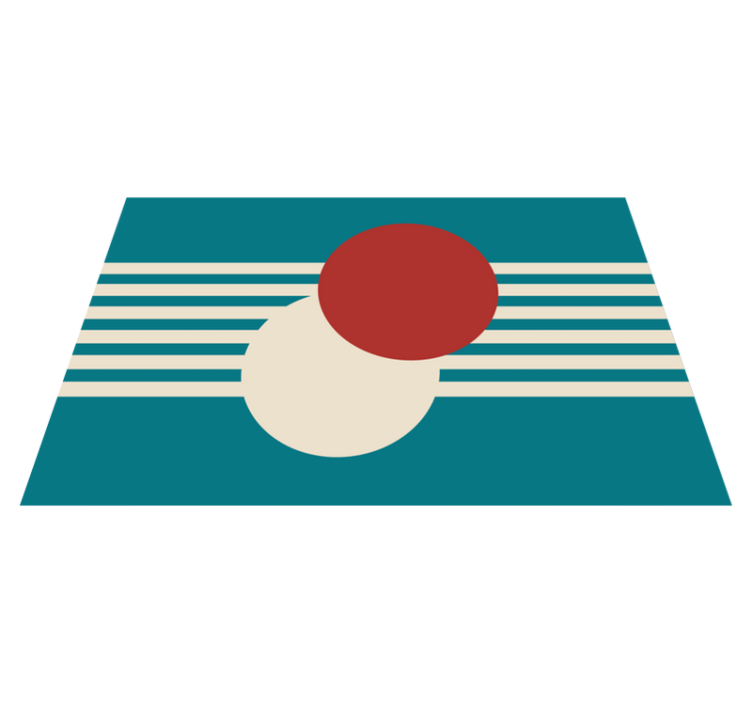 Mantel individual original Dos círculos de arte abstracto - TenVinilo