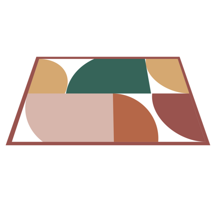 Individual mesa moderno segmentos de color geométricos - TenVinilo