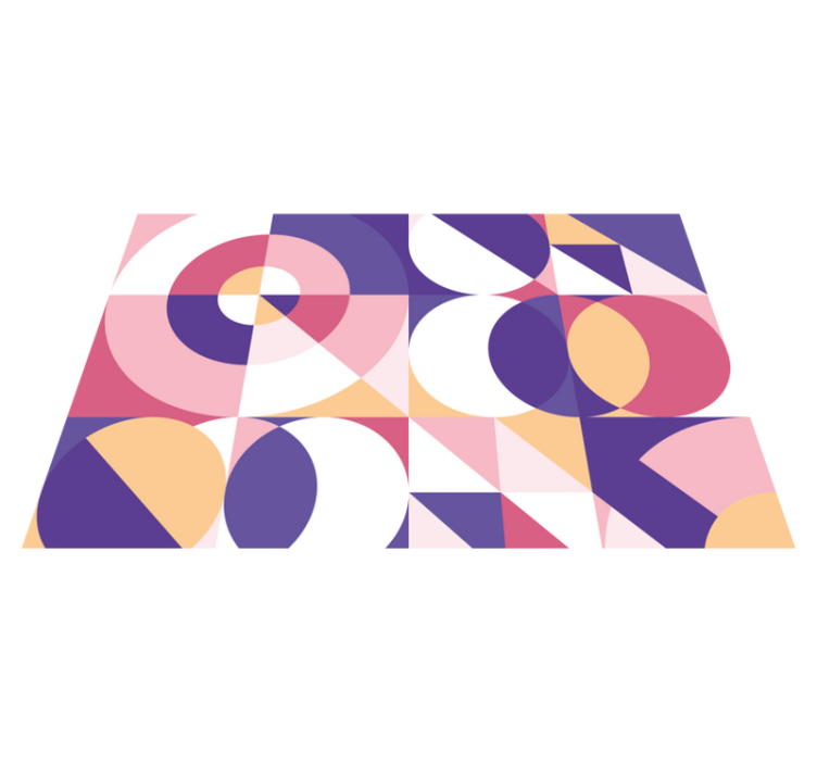 Individual mesa moderno arreglo de color geométrico - TenVinilo