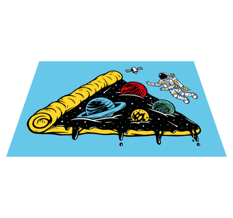 Individual original mesa rebanada con temática espacial - TenVinilo