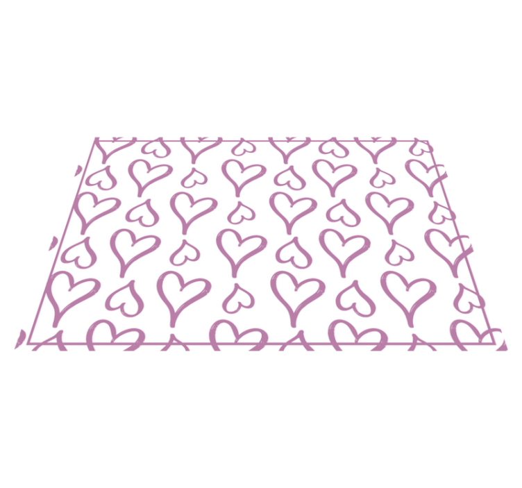 Individual original mesa patrón de corazones encantador - TenVinilo