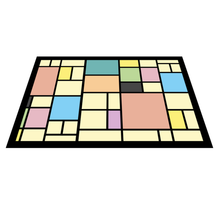 Individual mesa moderno patrón abstracto geométrico - TenVinilo