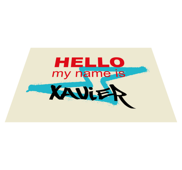 Mantel individual frases anuncio de nombre personalizado - TenVinilo