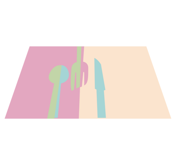 Individual original mesa elementos de cubiertos estilizados - TenVinilo